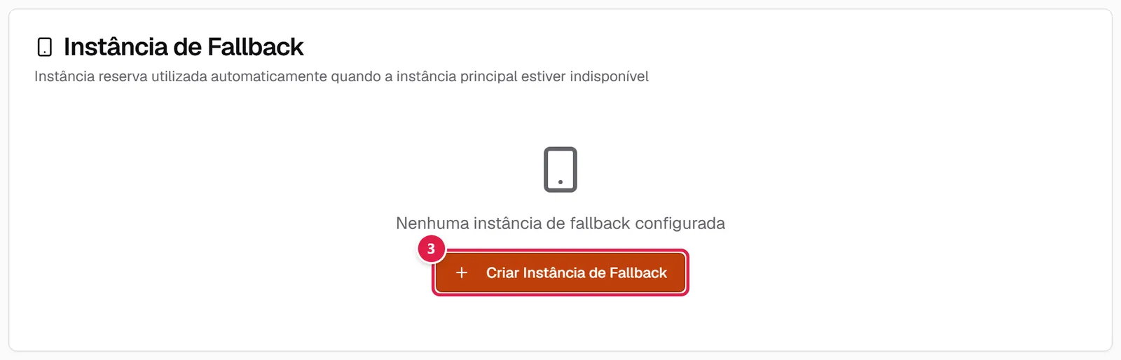 Quadro Instância de Fallback